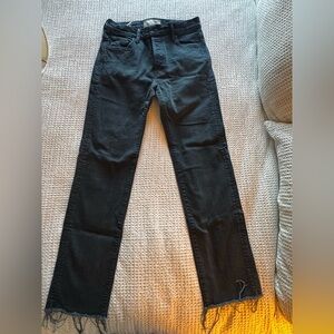 MOTHER denim the scrapper cuff ankle fray